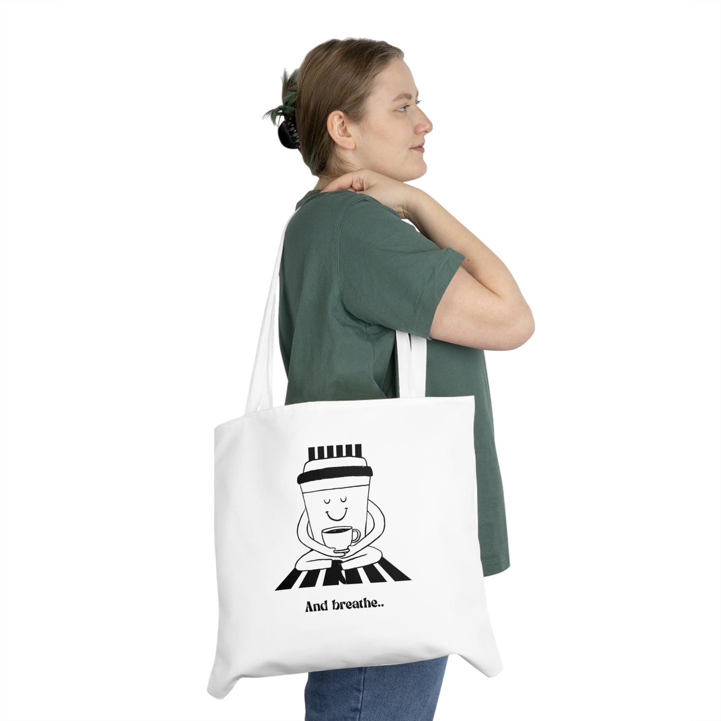And Breathe Shoulder Tote Bag